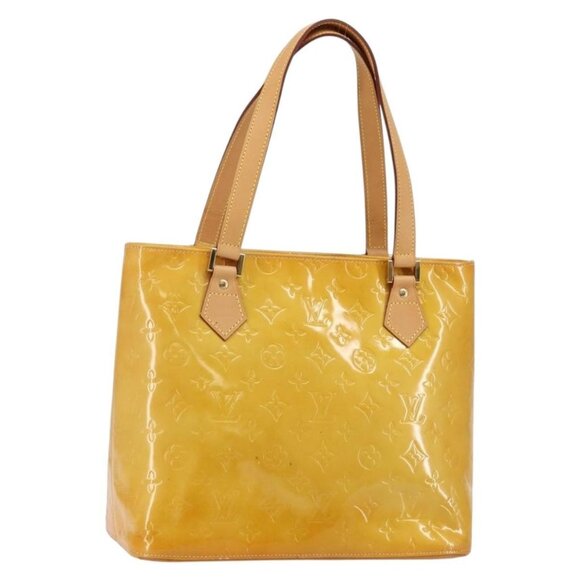 LOUIS VUITTON Monogram Vernis Houston Hand Bag Beige - Picture 3 of 15